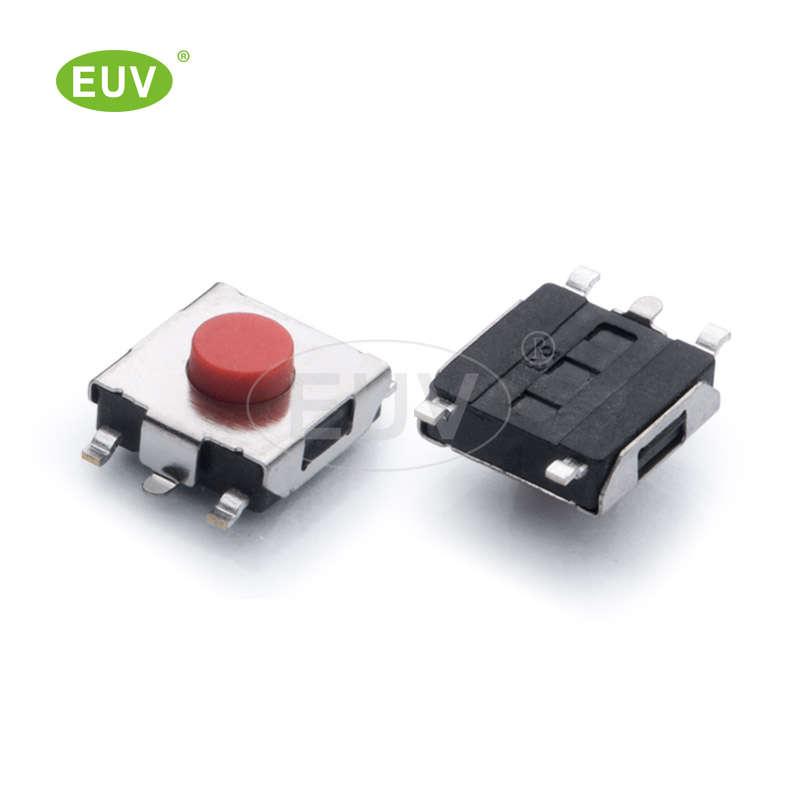 6.2mmx6.5mm 5腳帶接地腳 貼片輕觸開關(guān)